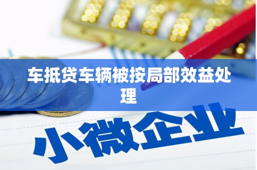 元谋车抵贷车辆被按局部效益处理