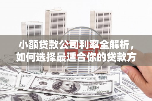 江华小额贷款公司利率全解析，如何选择最适合你的贷款方案？