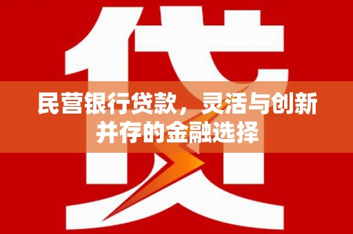 汇川民营银行贷款，灵活与创新并存的金融选择