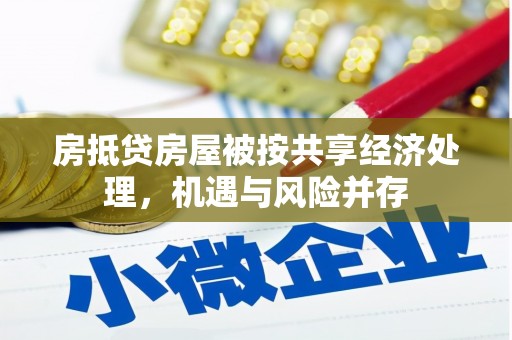 中堂房抵贷房屋被按共享经济处理，机遇与风险并存