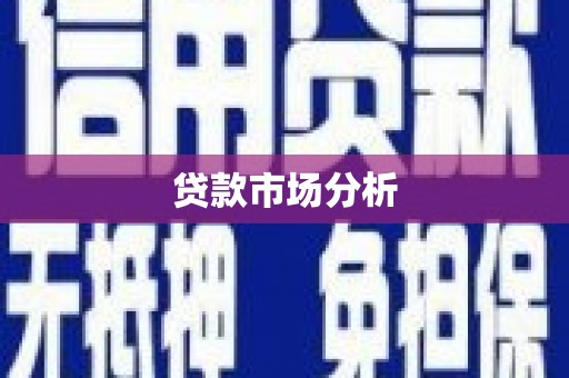 双牌贷款市场分析