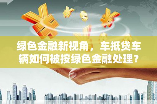 瑞丽绿色金融新视角，车抵贷车辆如何被按绿色金融处理？