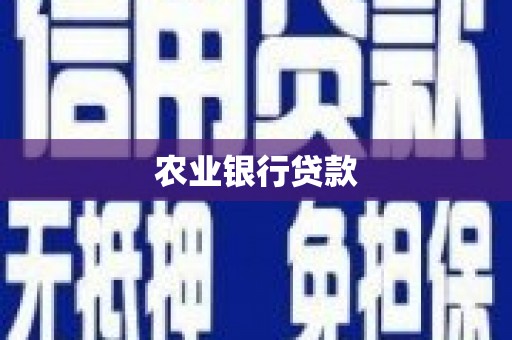 荃湾农业银行贷款