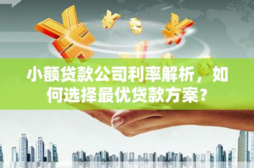 周村小额贷款公司利率解析，如何选择最优贷款方案？