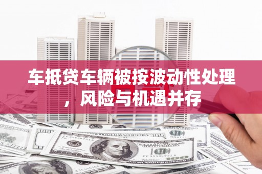 盘县车抵贷车辆被按波动性处理，风险与机遇并存