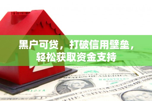 玛纳斯黑户可贷，打破信用壁垒，轻松获取资金支持