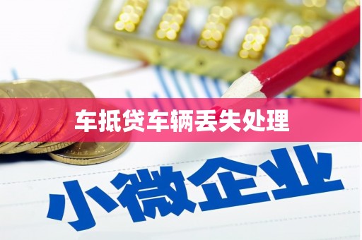 斗门车抵贷车辆丢失处理