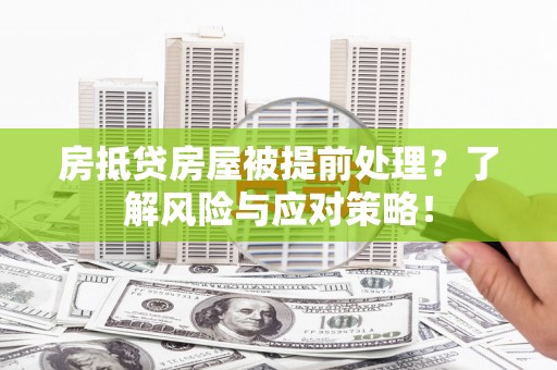 武陵源房抵贷房屋被提前处理？了解风险与应对策略！