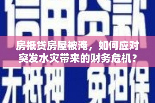 石柱房抵贷房屋被淹，如何应对突发水灾带来的财务危机？