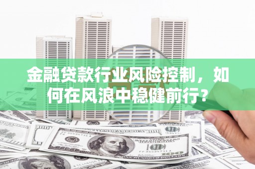 通州金融贷款行业风险控制，如何在风浪中稳健前行？