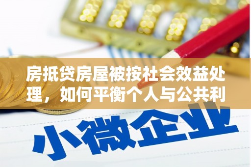 蓬溪房抵贷房屋被按社会效益处理，如何平衡个人与公共利益？