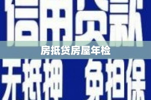 龙凤房抵贷房屋年检