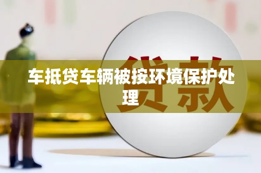 麻江车抵贷车辆被按环境保护处理