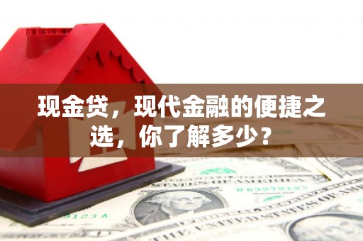 资中现金贷，现代金融的便捷之选，你了解多少？