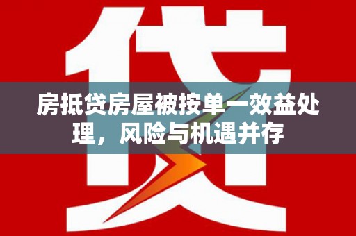 淡水房抵贷房屋被按单一效益处理，风险与机遇并存