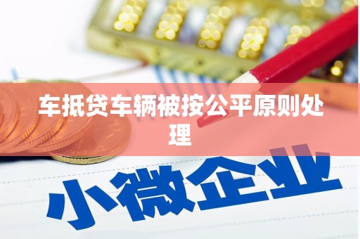 浏阳车抵贷车辆被按公平原则处理