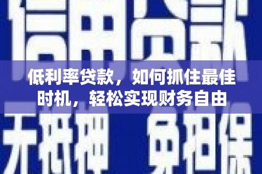 中站低利率贷款，如何抓住最佳时机，轻松实现财务自由