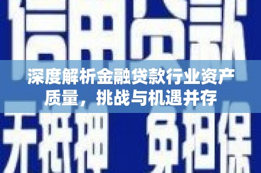 巩义深度解析金融贷款行业资产质量，挑战与机遇并存