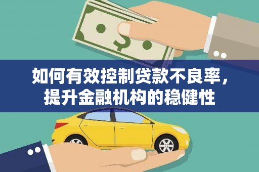 长岛如何有效控制贷款不良率，提升金融机构的稳健性