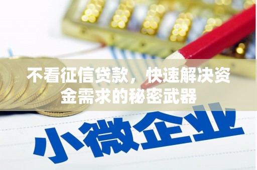 后里不看征信贷款，快速解决资金需求的秘密武器
