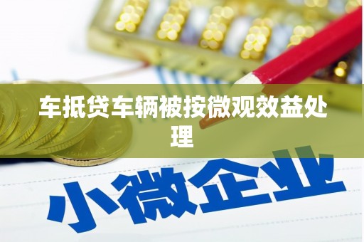 万山车抵贷车辆被按微观效益处理