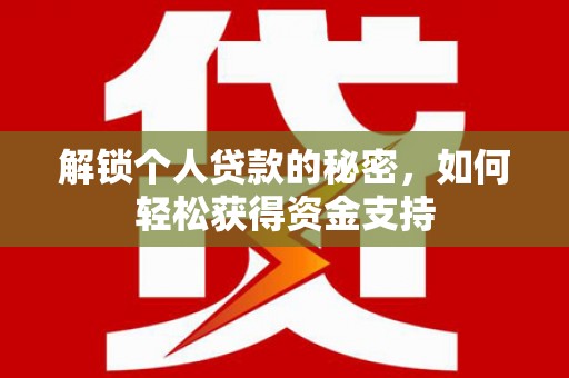 云龙解锁个人贷款的秘密，如何轻松获得资金支持