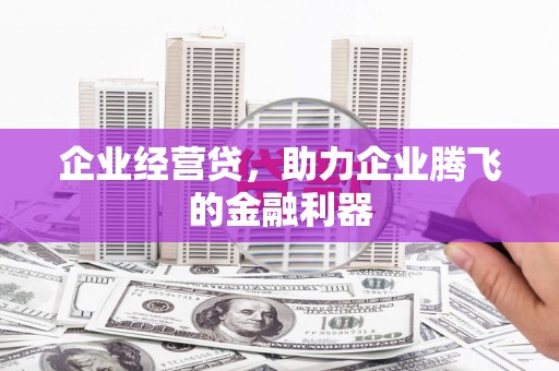 明港企业经营贷，助力企业腾飞的金融利器