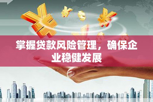 三地门掌握贷款风险管理，确保企业稳健发展