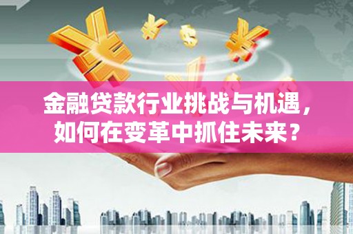 鹿城金融贷款行业挑战与机遇，如何在变革中抓住未来？