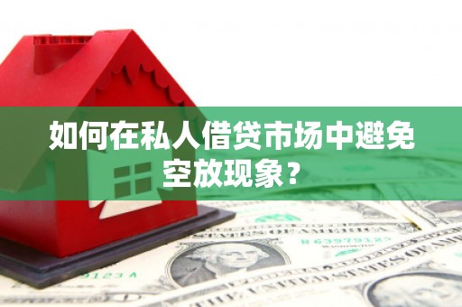 张掖如何在私人借贷市场中避免空放现象？