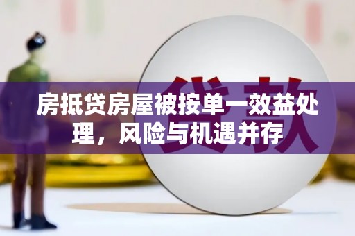泉州房抵贷房屋被按单一效益处理，风险与机遇并存