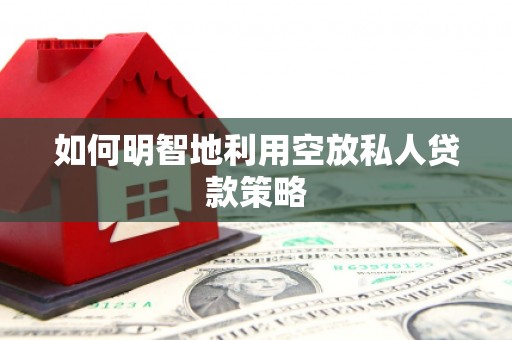 绥中如何明智地利用空放私人贷款策略