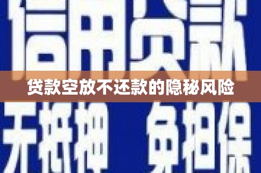 武宁贷款空放不还款的隐秘风险