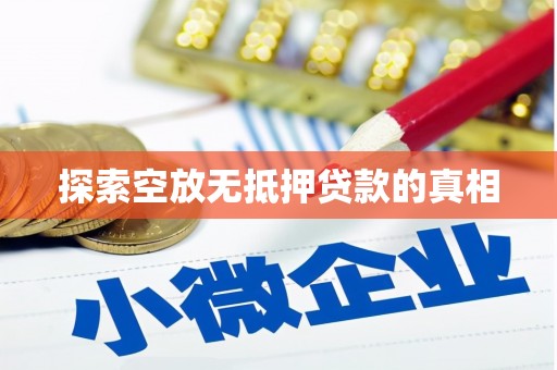 卓资探索空放无抵押贷款的真相