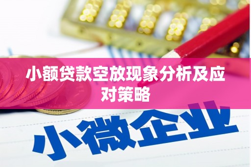 八步小额贷款空放现象分析及应对策略