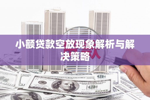 阿图什小额贷款空放现象解析与解决策略