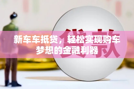 肃南新车车抵贷，轻松实现购车梦想的金融利器